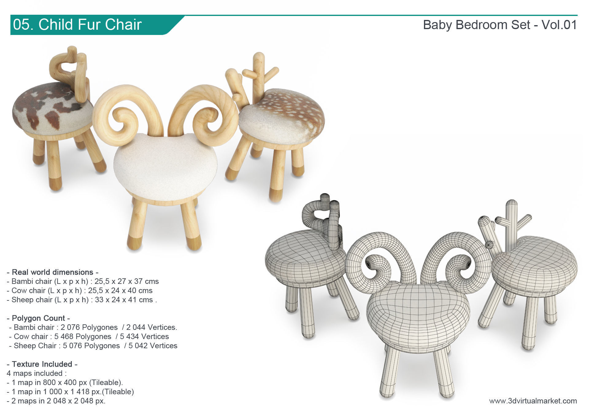 Modern Baby Bedroom 3D model_7