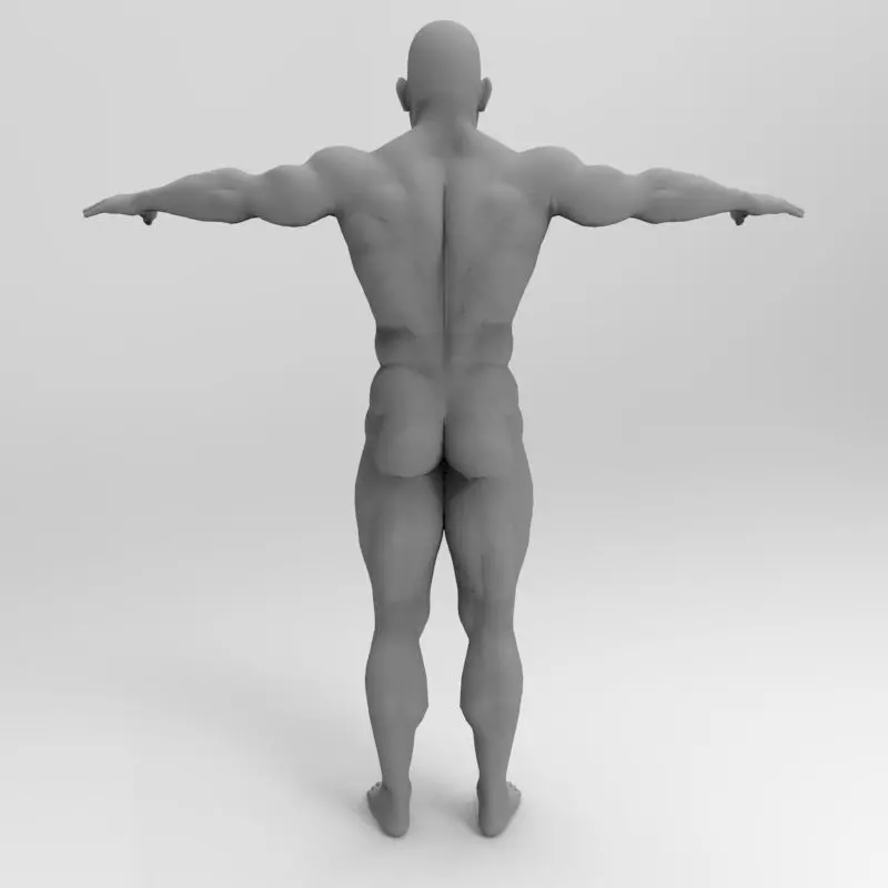 Black Man Low-poly 3D model_0