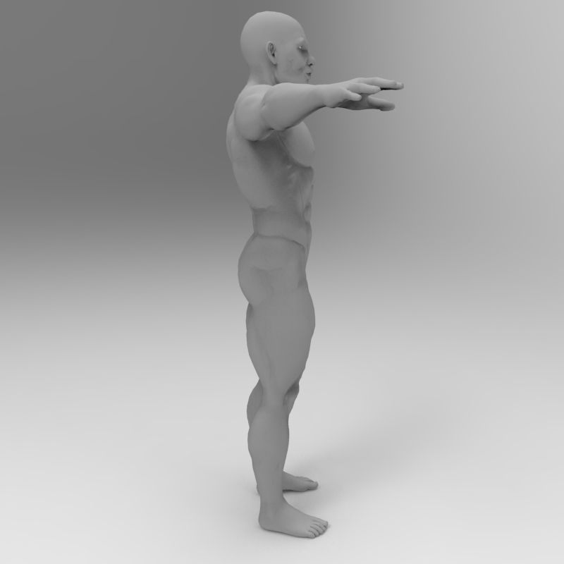 Black Man Low-poly 3D model_2