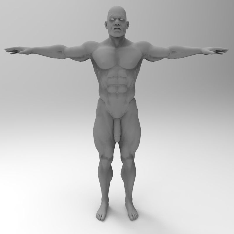 Black Man Low-poly 3D model_1
