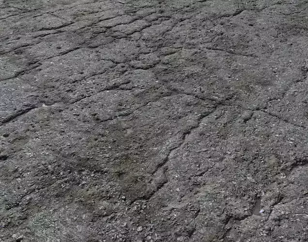 Old asphalt road PBR