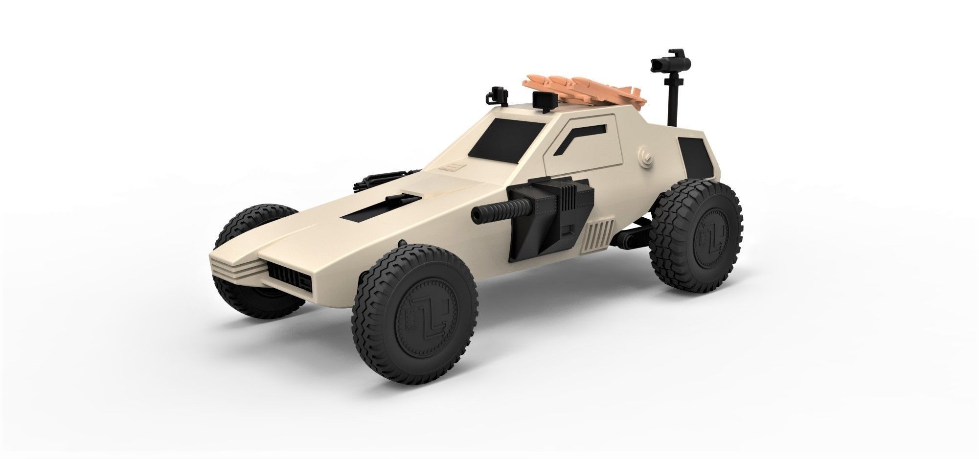 Dune buggy from movie Megaforce 1982 Scale 1 to 24 3D print model_2