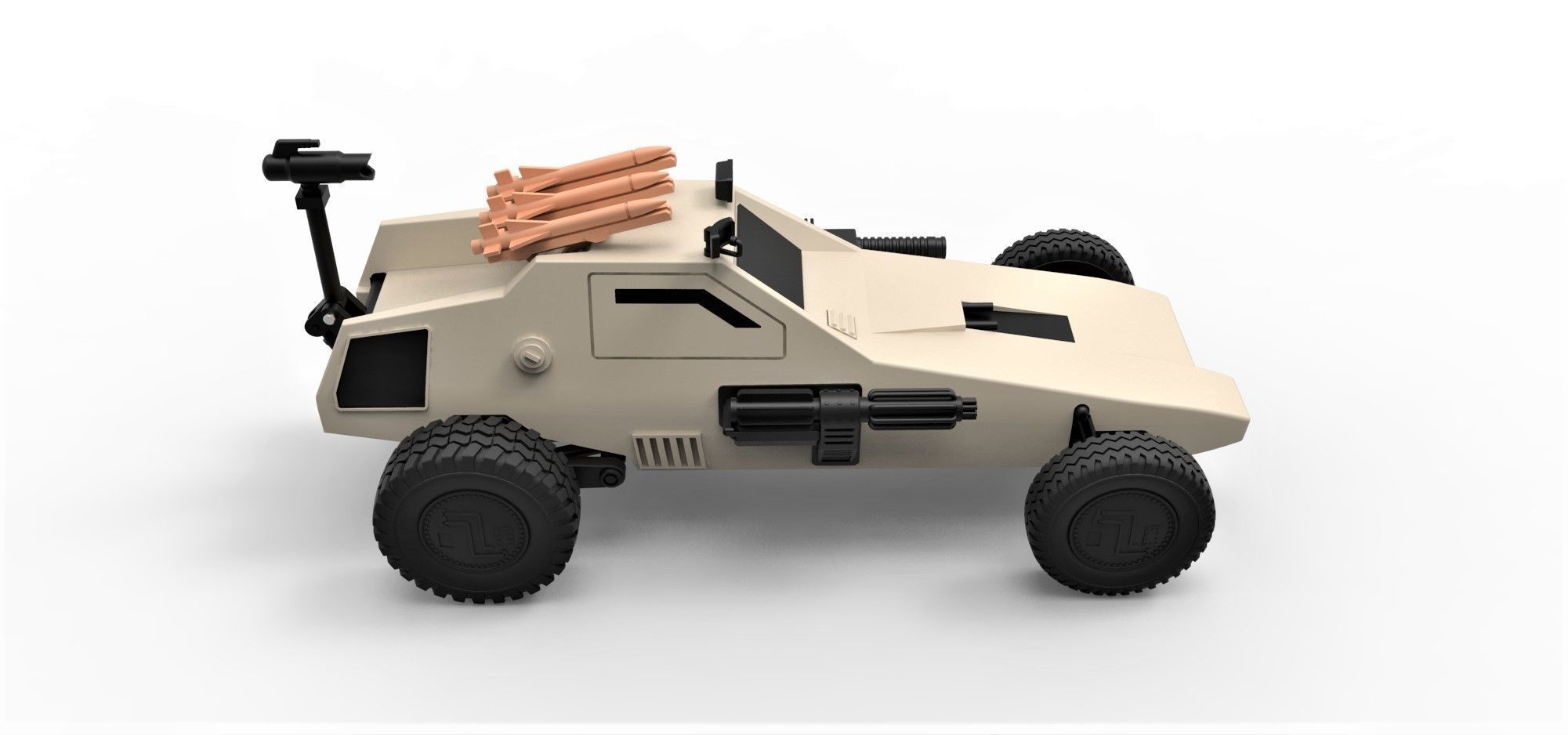 Dune buggy from movie Megaforce 1982 Scale 1 to 24 3D print model_19