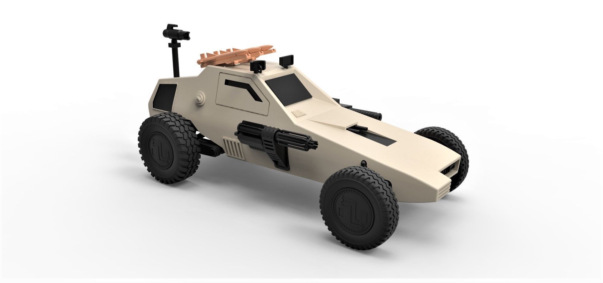 Dune buggy from movie Megaforce 1982 Scale 1 to 24 3D print model_17
