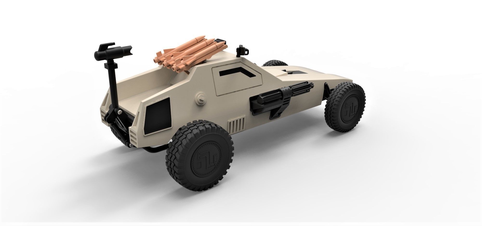 Dune buggy from movie Megaforce 1982 Scale 1 to 24 3D print model_16