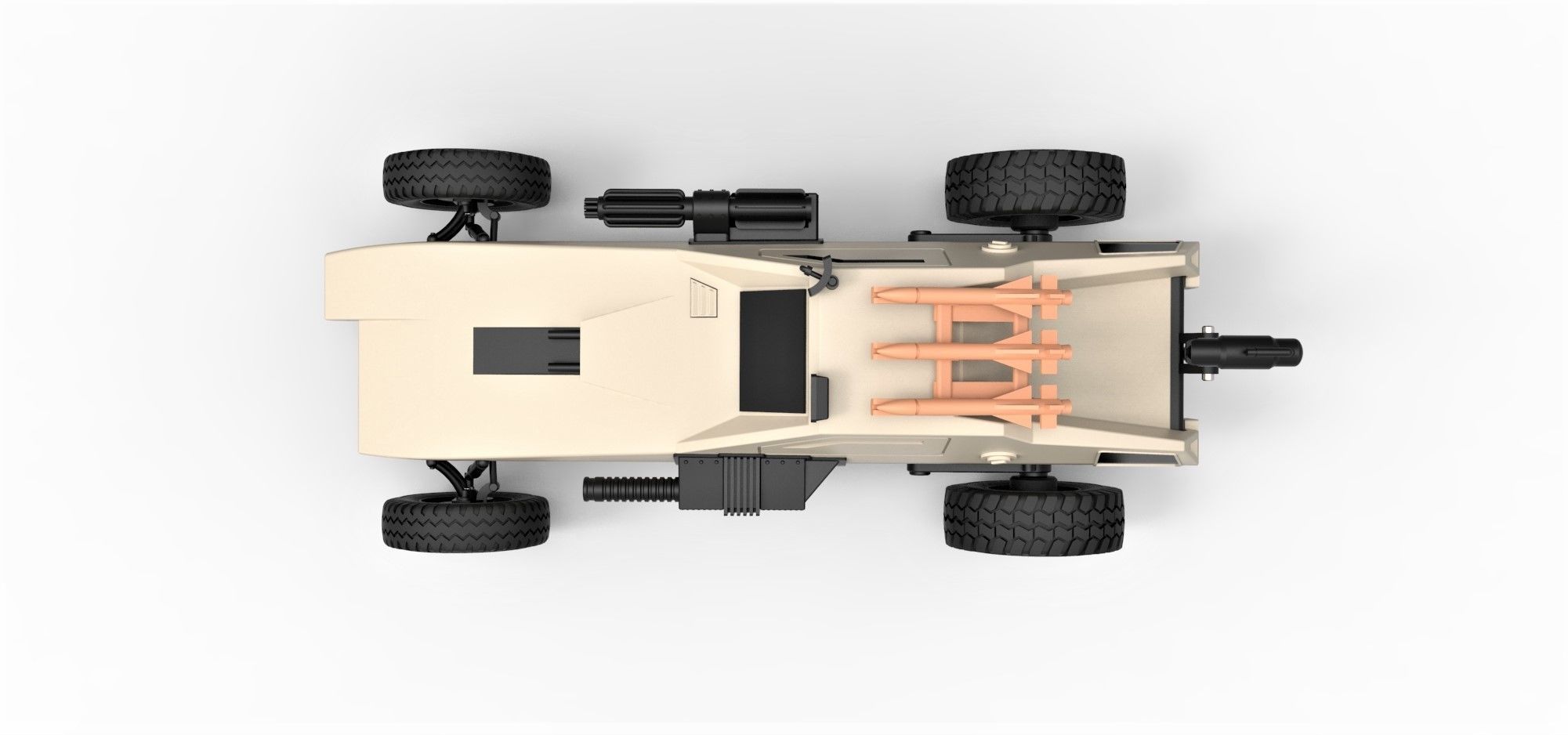 Dune buggy from movie Megaforce 1982 Scale 1 to 24 3D print model_9