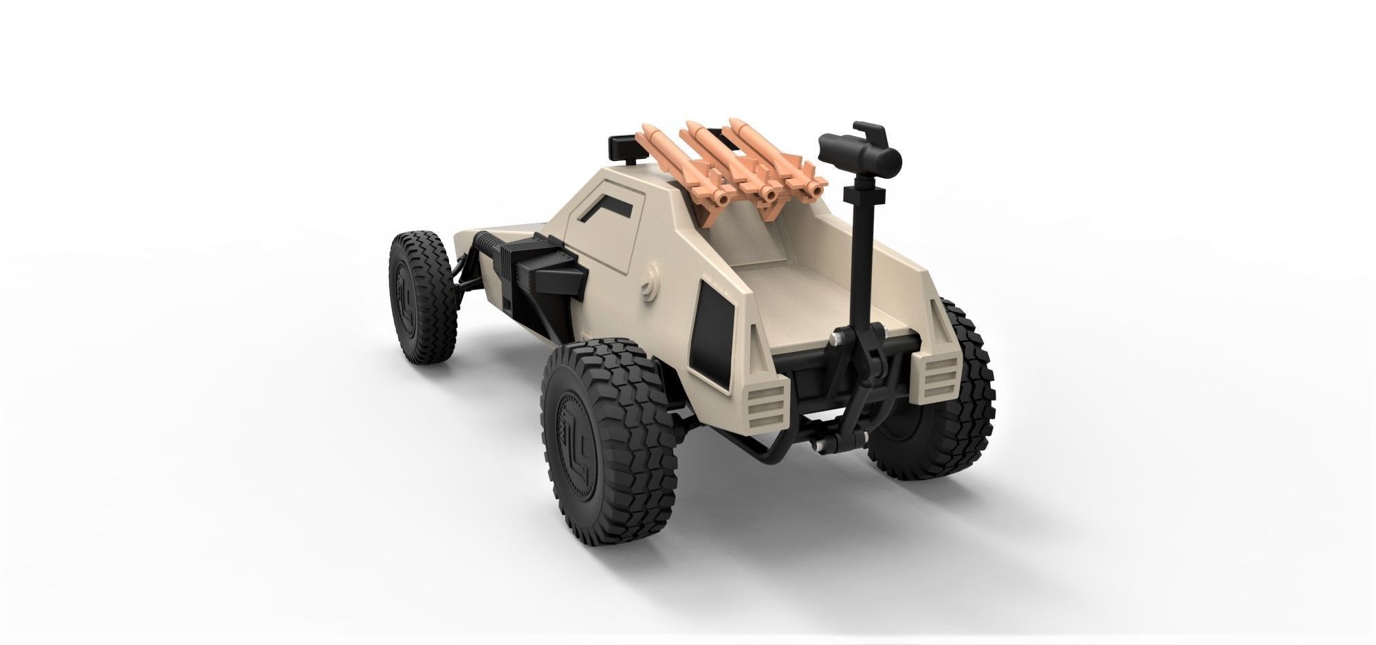 Dune buggy from movie Megaforce 1982 Scale 1 to 24 3D print model_12