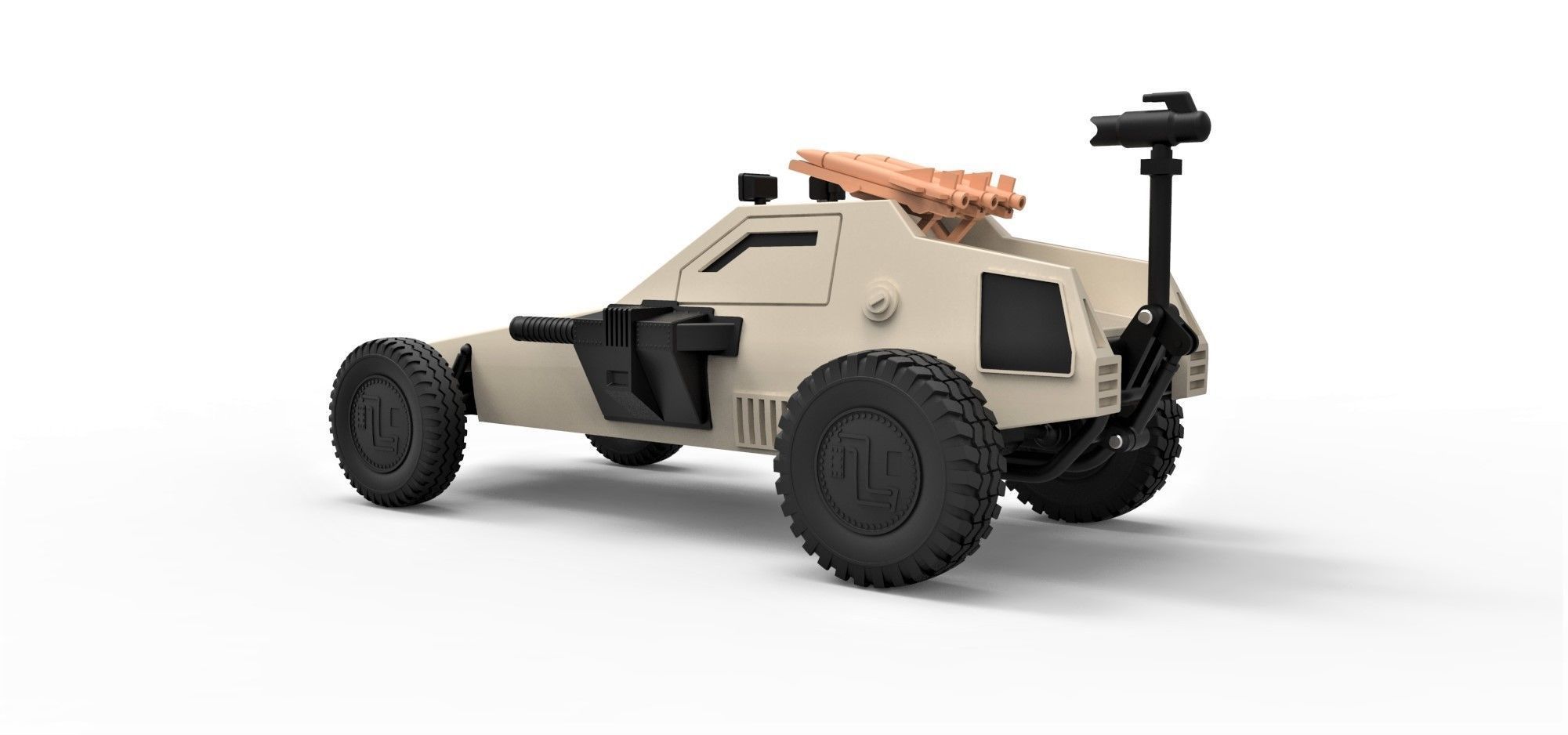 Dune buggy from movie Megaforce 1982 Scale 1 to 24 3D print model_11