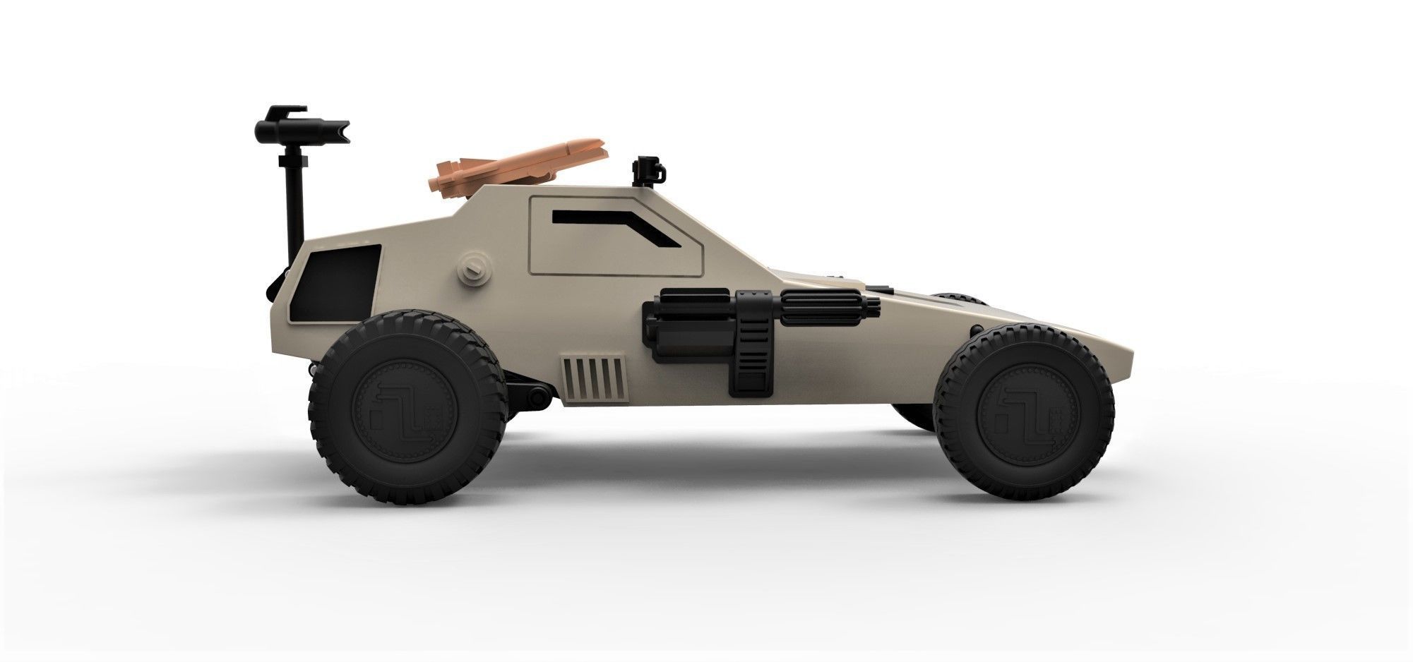 Dune buggy from movie Megaforce 1982 Scale 1 to 24 3D print model_18