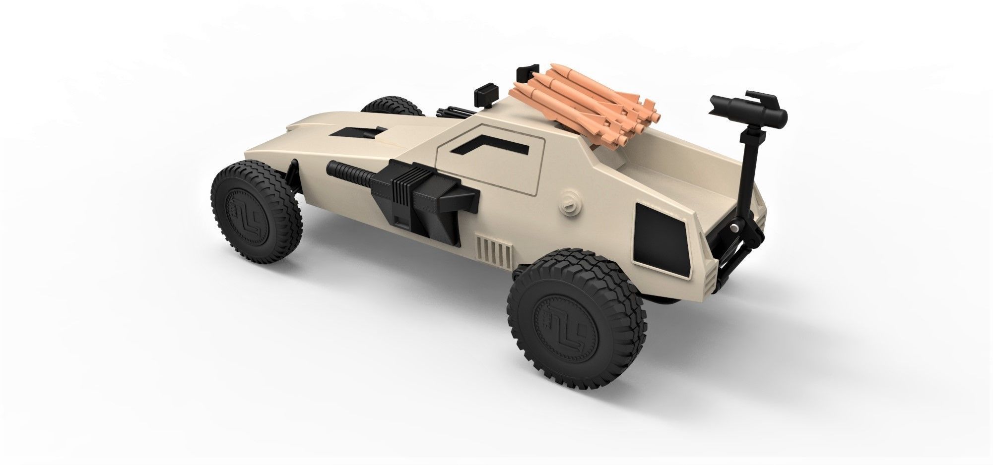 Dune buggy from movie Megaforce 1982 Scale 1 to 24 3D print model_10