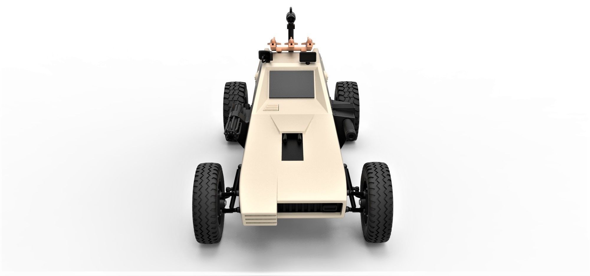 Dune buggy from movie Megaforce 1982 Scale 1 to 24 3D print model_5