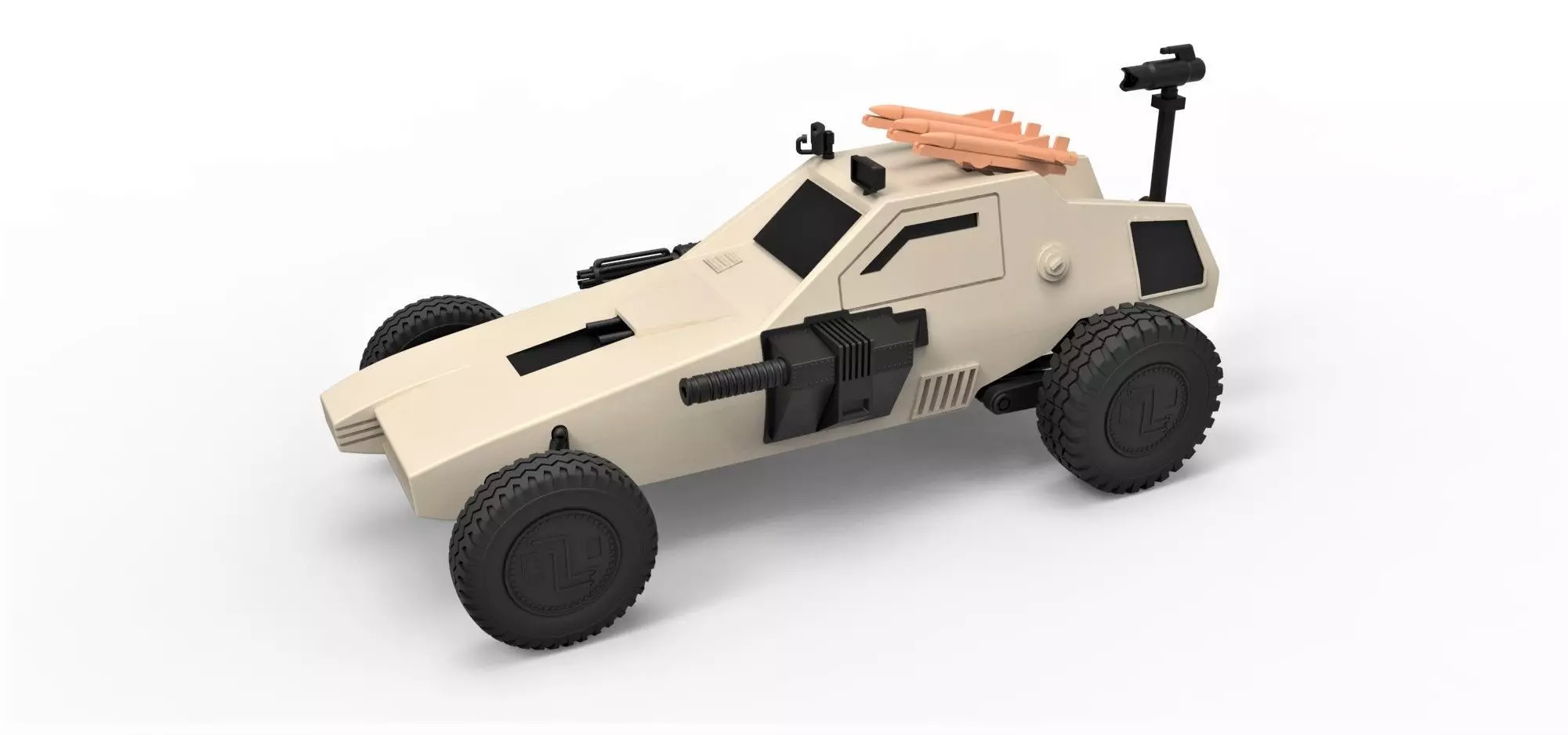 Dune buggy from movie Megaforce 1982 Scale 1 to 24 3D print model_0