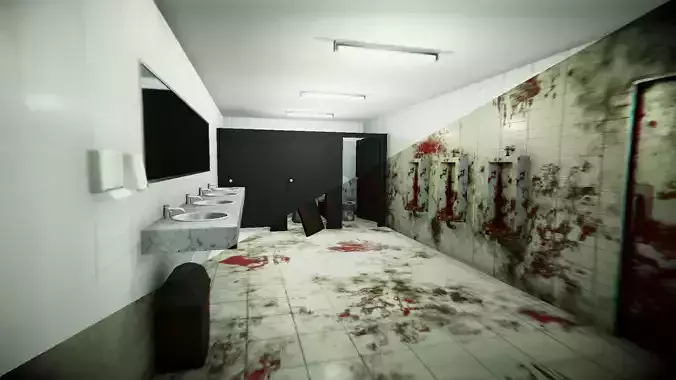 Public Bathroom Clean BloodDirt