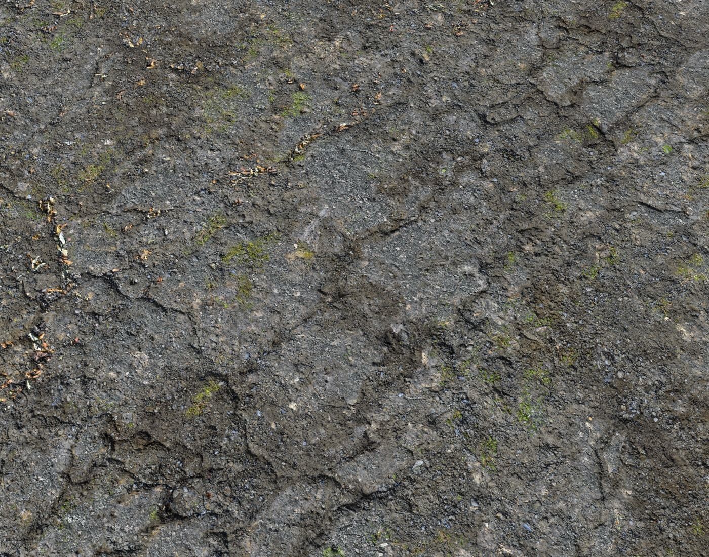 Old asphalt road 2 PBR Texture_3