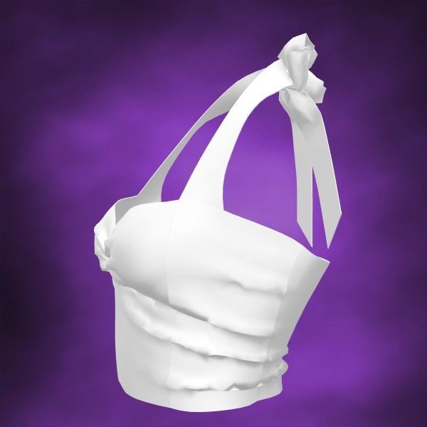 White Alter Top 3D model_1