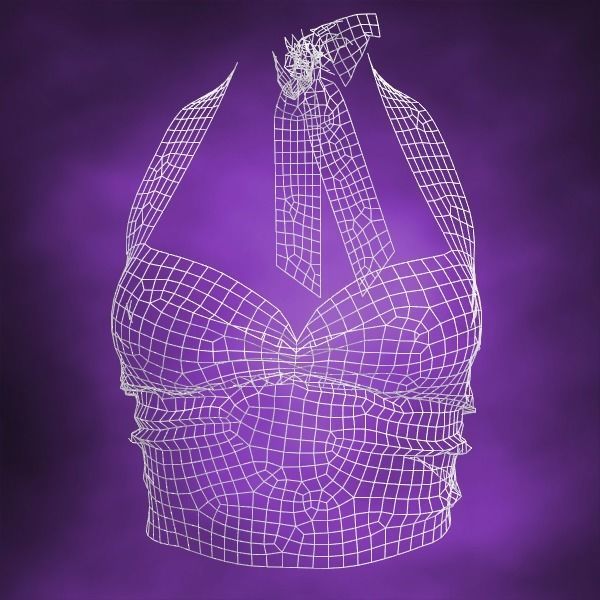 White Alter Top 3D model_4