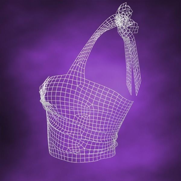 White Alter Top 3D model_5