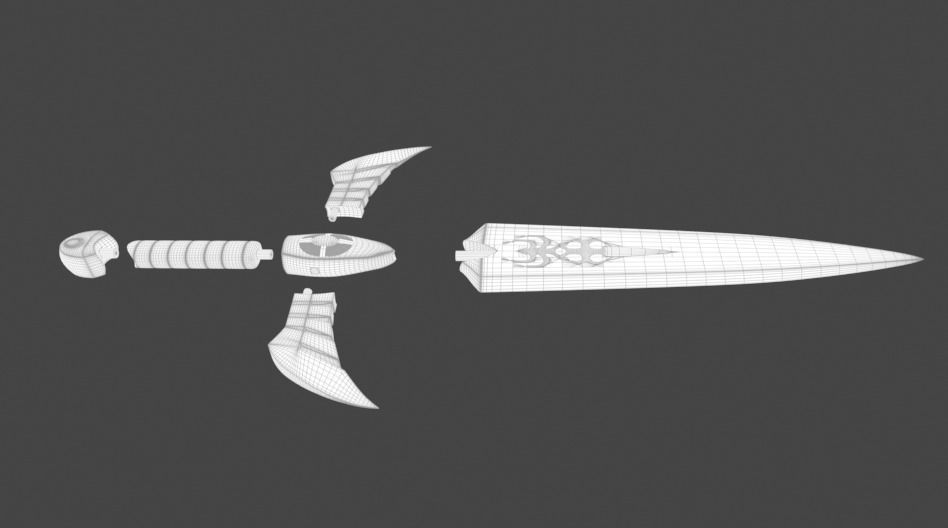 Gold Dagger - Saint seiya  3D print model_18