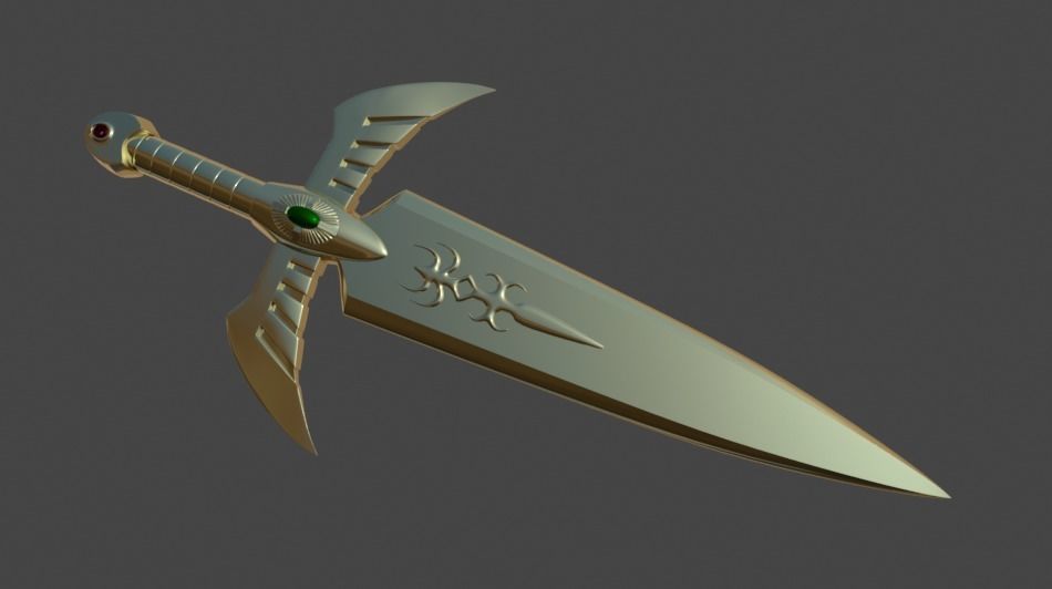 Gold Dagger - Saint seiya  3D print model_4