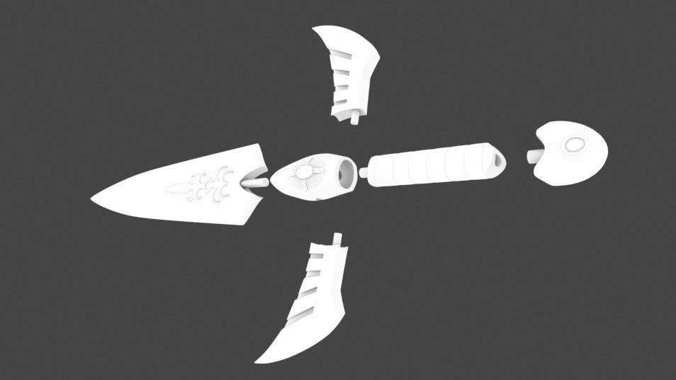 Gold Dagger - Saint seiya  3D print model_11