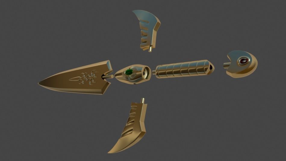 Gold Dagger - Saint seiya  3D print model_10