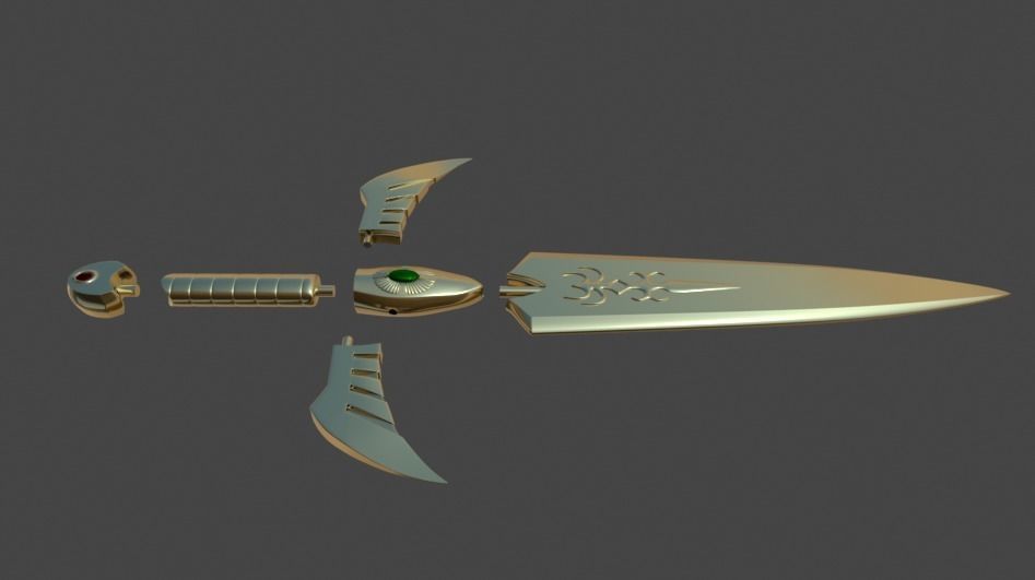 Gold Dagger - Saint seiya  3D print model_8