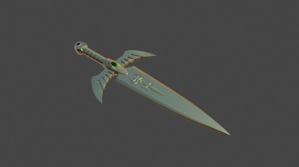 Gold Dagger - Saint seiya  3D print model_1