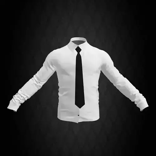 Shirt and Tie Low-poly 3D model