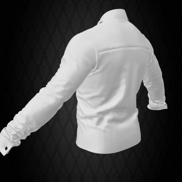 Shirt and Tie Low-poly 3D model_2