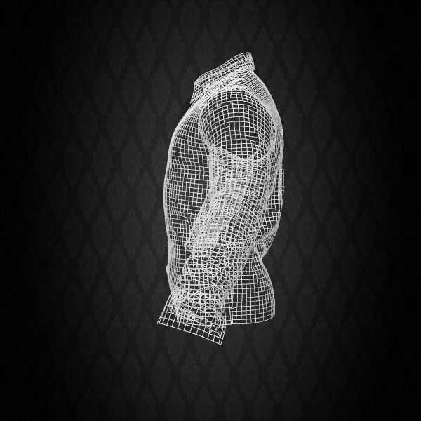 Shirt and Tie Low-poly 3D model_8