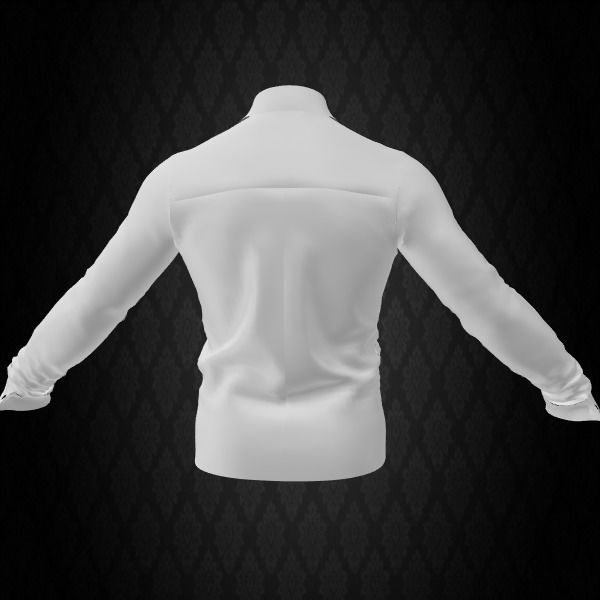 Shirt and Tie Low-poly 3D model_6