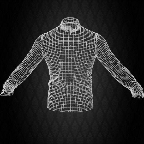 Shirt and Tie Low-poly 3D model_10