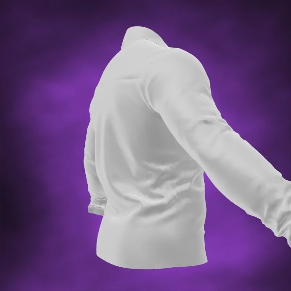 Shirt and Tie Low-poly 3D model_5