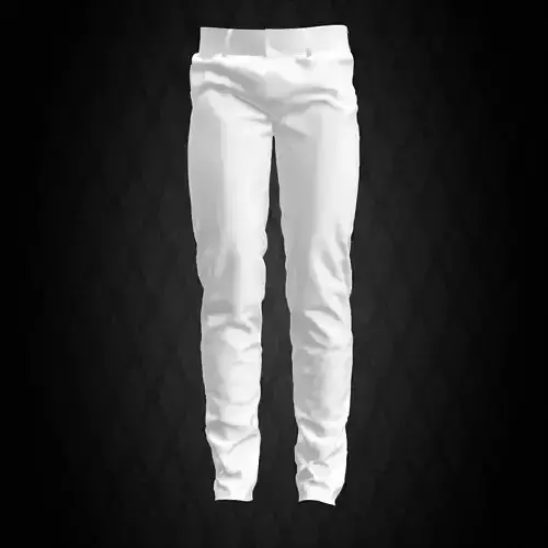 Men white pants 3D model
