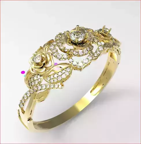 jewelry gold ring with diamonds Free 3D model