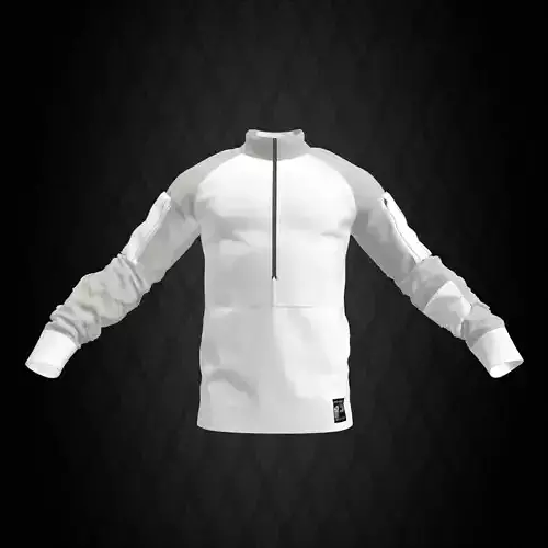White Military Combat Shirt