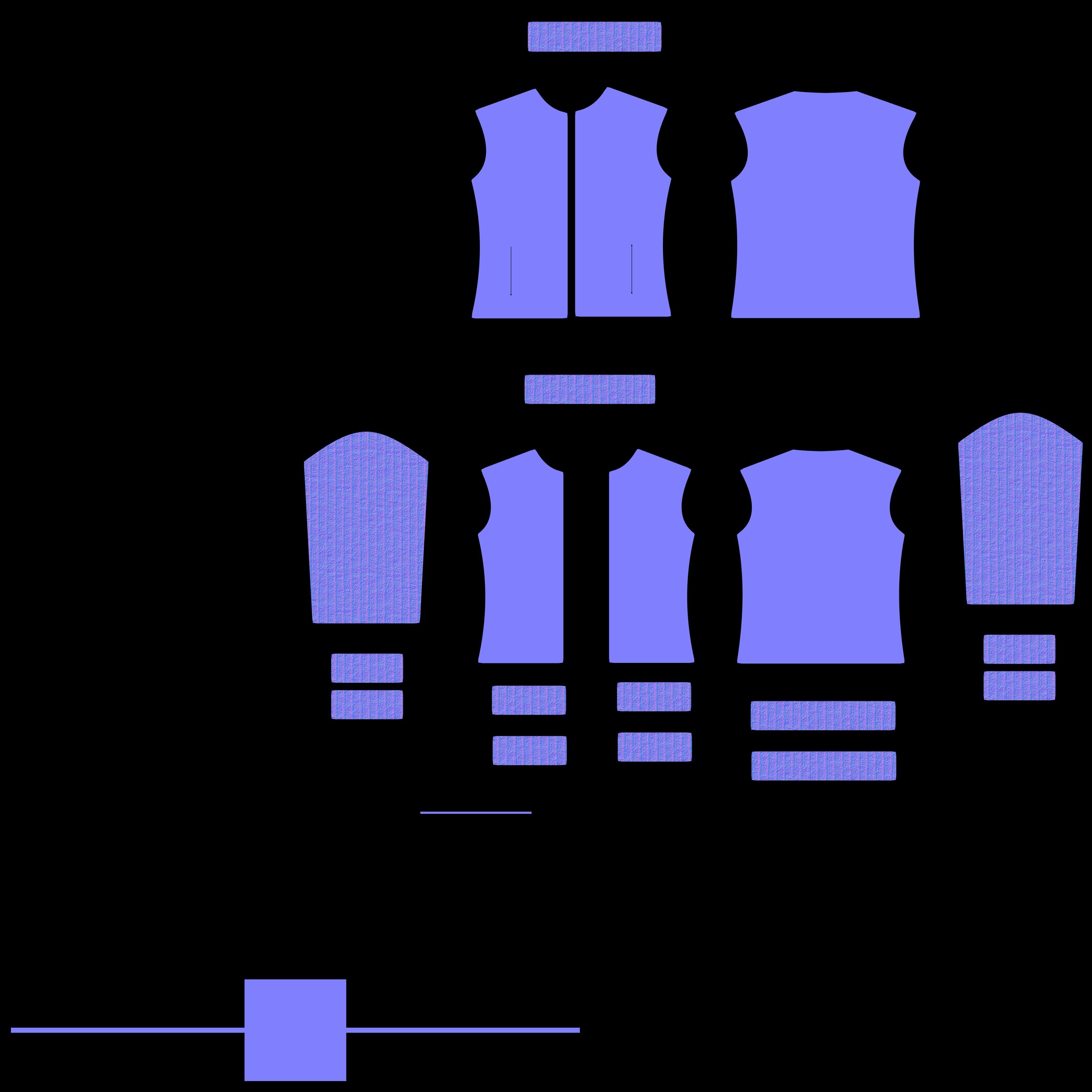 Down Sweater White Jacket 3D model_8