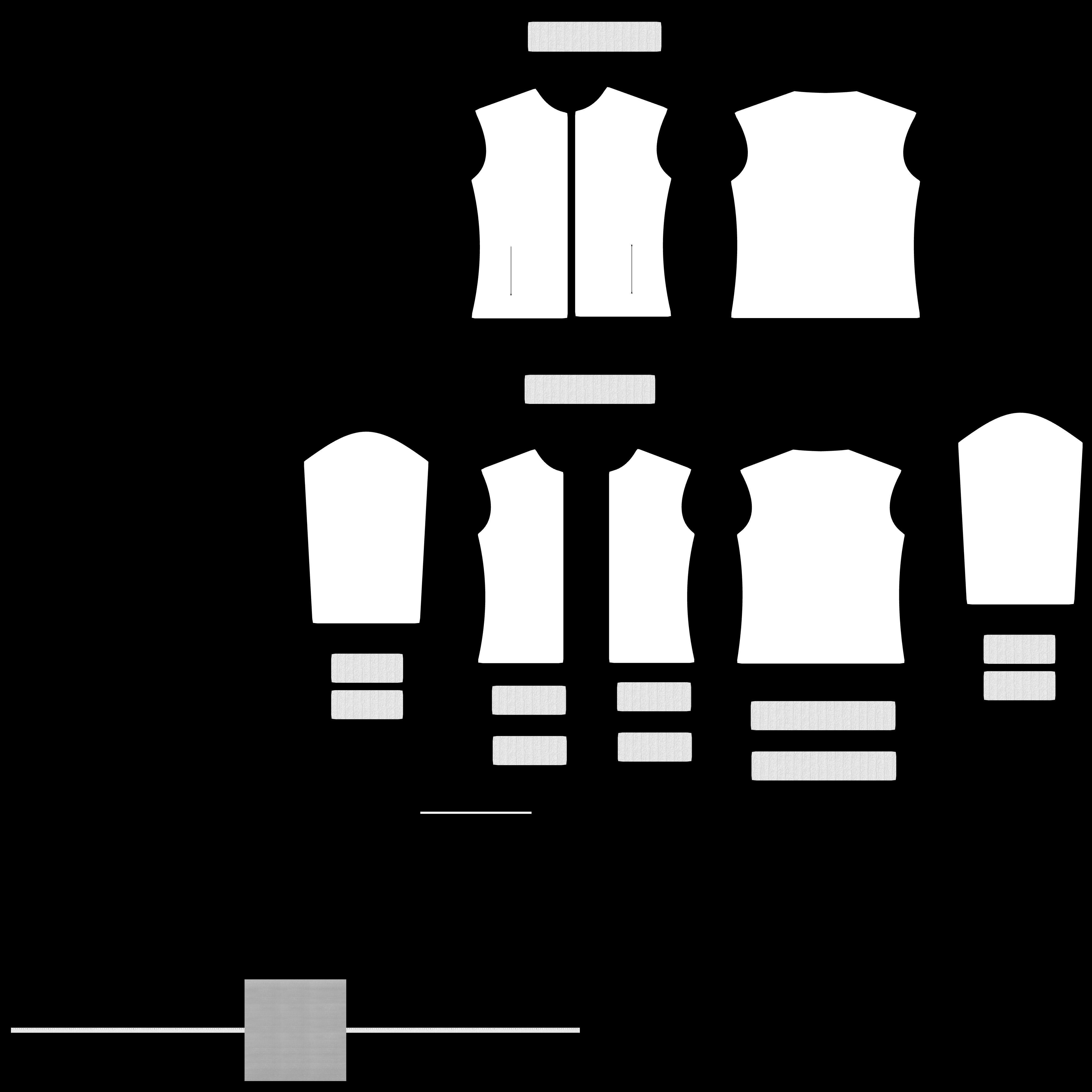 Down Sweater White Jacket 3D model_6