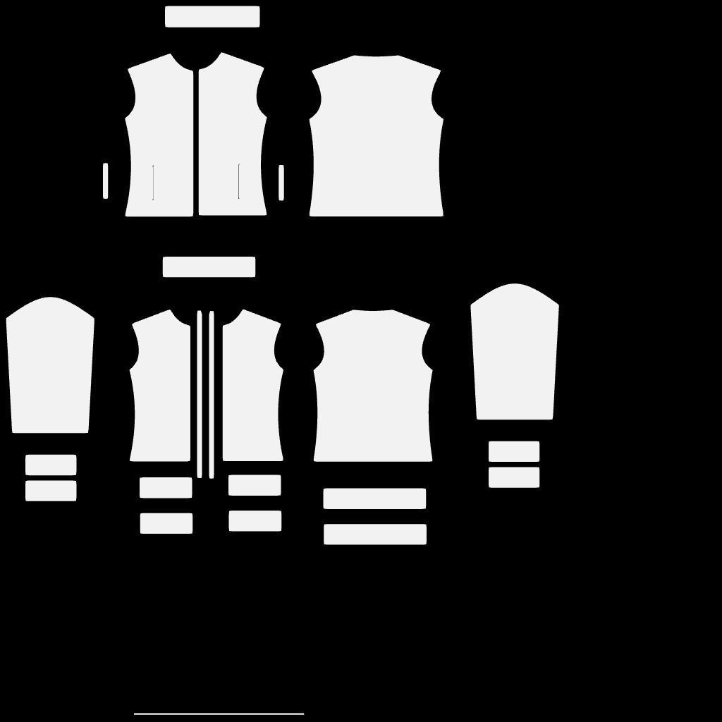 Down Sweater White Jacket 3D model_9