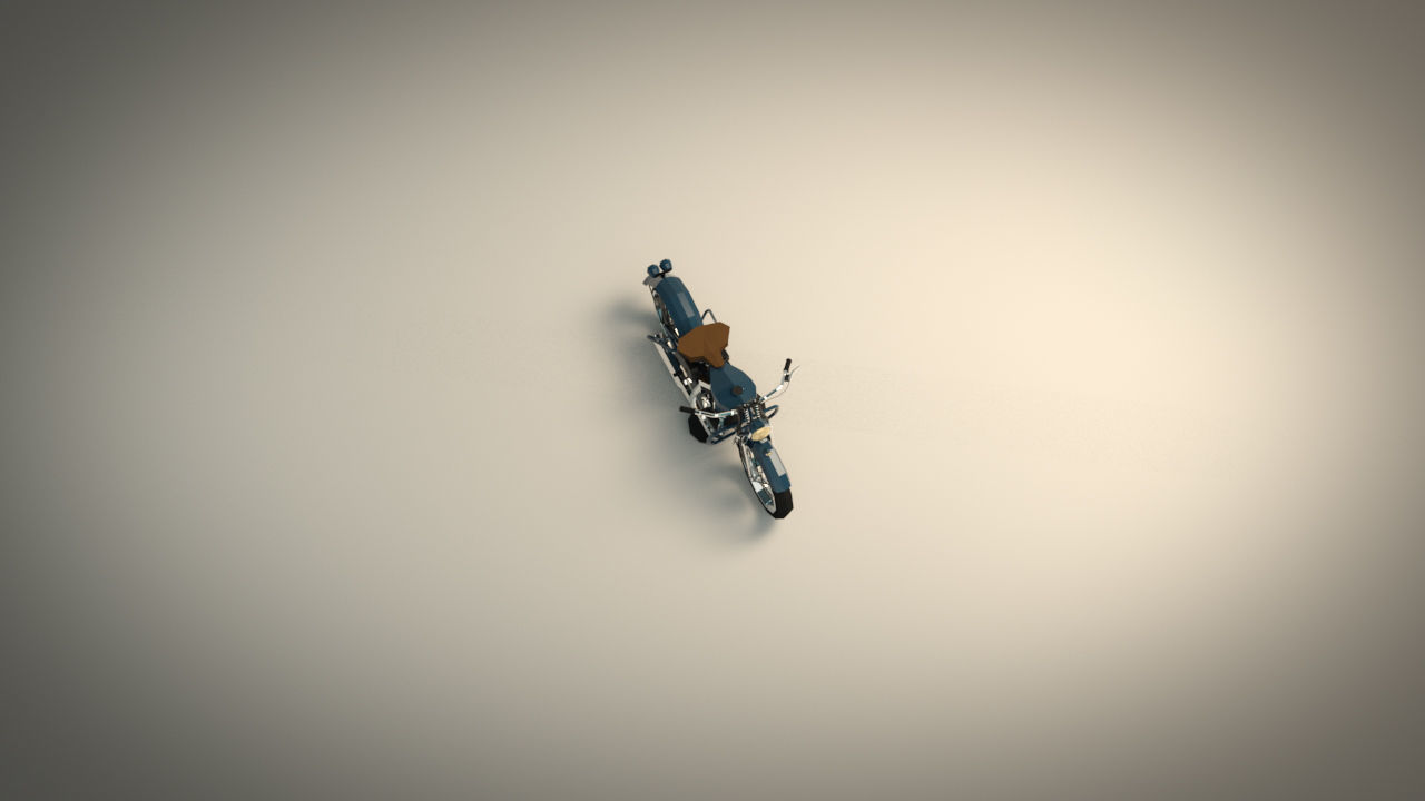 Low Poly Motorcycle 03 Low-poly 3D model_6
