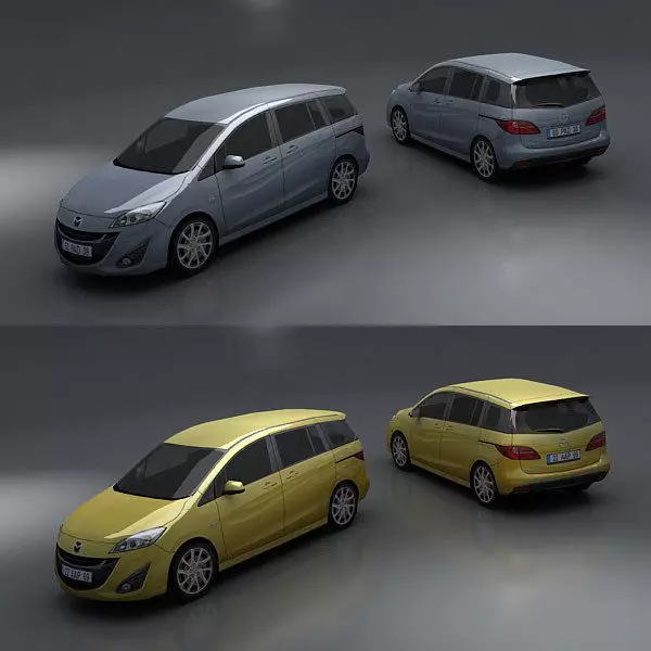 Mazda 5 grand tourer - grand tourer Low-poly 3D model_0
