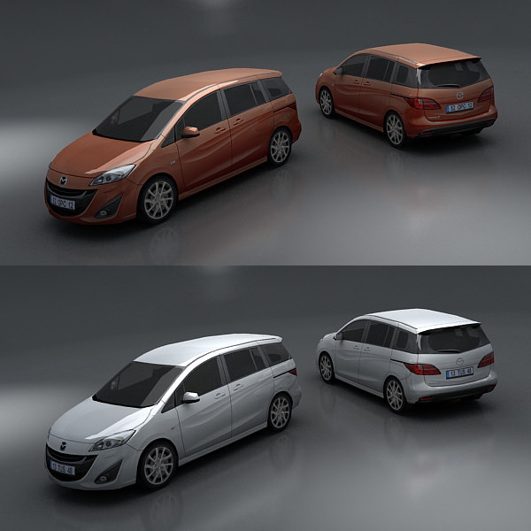 Mazda 5 grand tourer - grand tourer Low-poly 3D model_2