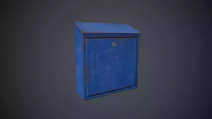 Old Wall Metal Mailbox 1 PBR Game Ready