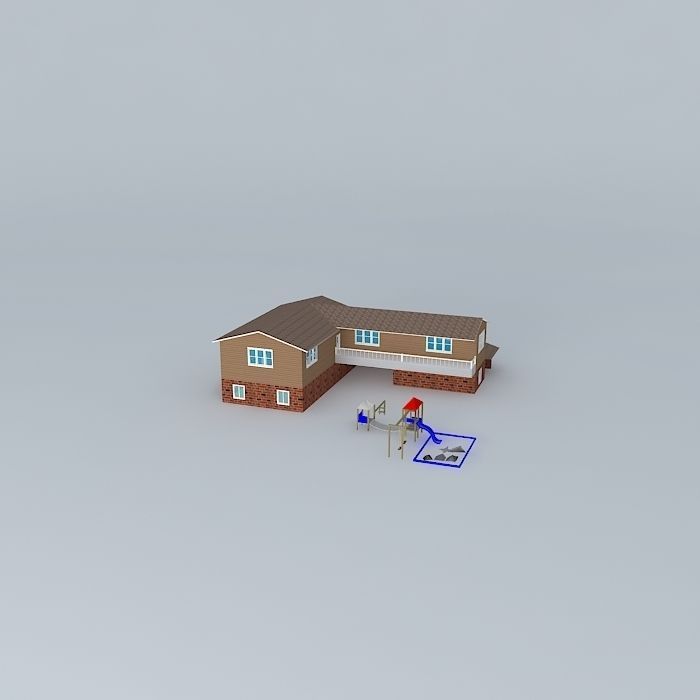 RANCH STYLE COUNTRY HOME 3D model_1