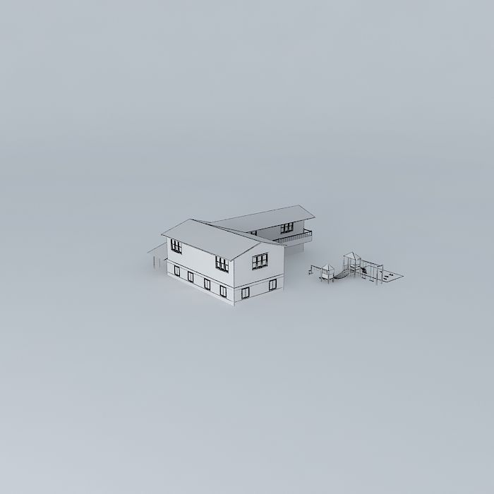 RANCH STYLE COUNTRY HOME 3D model_4