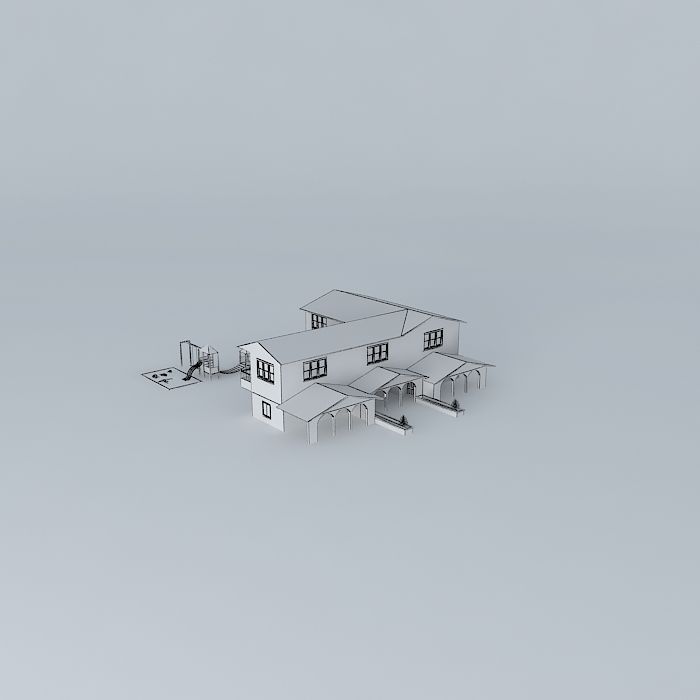 RANCH STYLE COUNTRY HOME 3D model_3