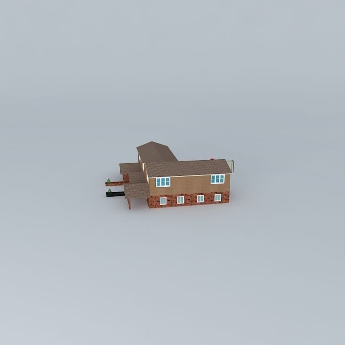 RANCH STYLE COUNTRY HOME 3D model_2