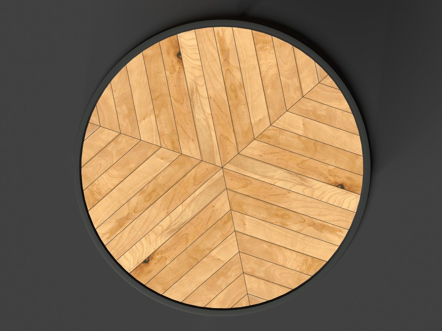 Black steel  wood Coffee table Actona Ortiz 80 cm by Artrzcinski Low-poly 3D model_5