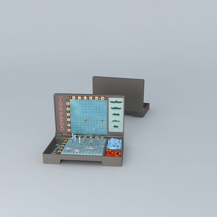 Battleship Board Game Free 3D model_1