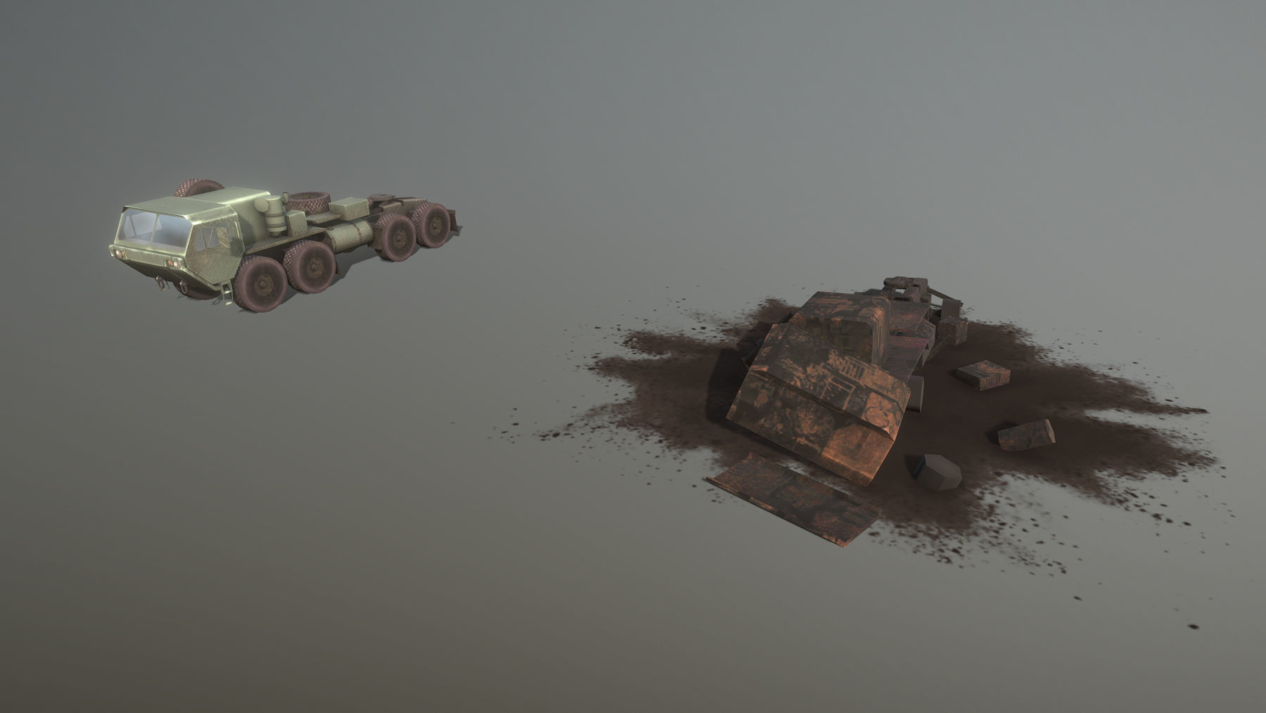 MIM-104 Patriot M983 Tractor Low-poly 3D model_6